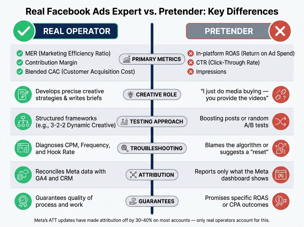 Real Facebook Ads Expert vs. Pretender: Key Differences